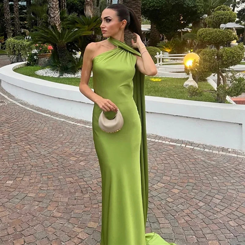 Elegant Satin Halter Slim